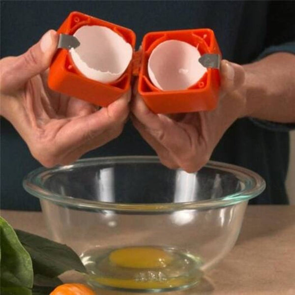 Portable Cube Shape Egg Opener Efficient Eggshell Cracker Separator Baking Kitchen Tool