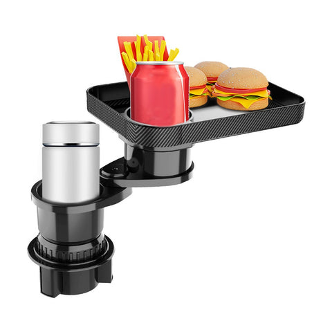 Cup Holder Tray Car Detachable Food Table Phone Slot 360 Degree Rotating Cup Holders