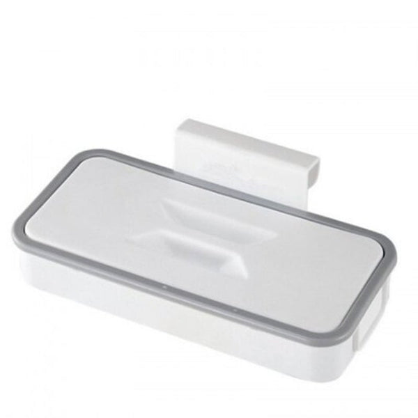 Cupboard Door Back Hanging Trash Rack Kitchen Garbage Rubbish Bag Cabinet Shelf White Rubbish Bins