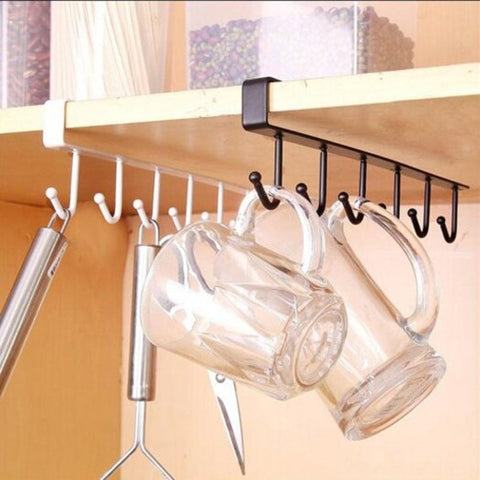 Cupboard Wardrobe Holder Kitchen Storage Rack Black Racks & Holders