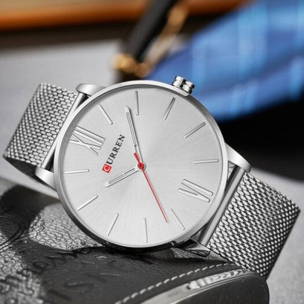 Veile Studios 8238 Men's Waterproof Quartz Watch Silver Watches