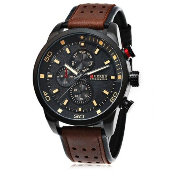 Veile Studios 8250 Casual Men Quartz Watch Deep Brown Watches