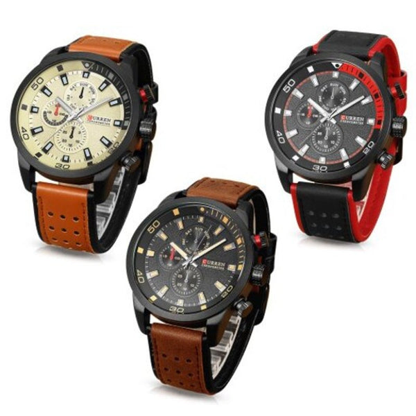 Veile Studios 8250 Casual Men Quartz Watch Deep Brown Watches