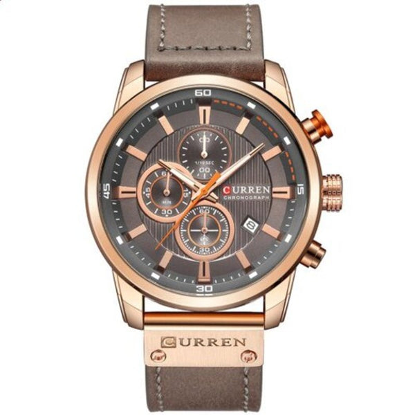 Veile Studios Man Sport Wristwatch Top Brand Luxury Chronograph Men's Watch Brown Watches