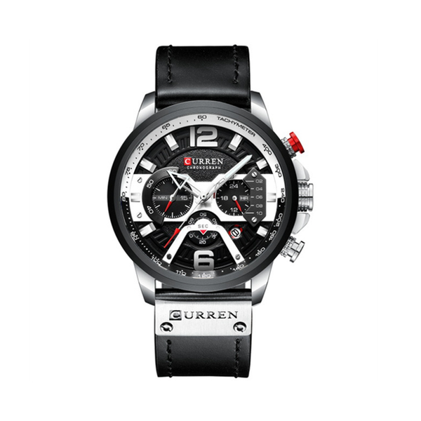 Veile Studios Fashion Leather Luxury Leisure Quartz Chronograph Waterproof Men's Watch Watches