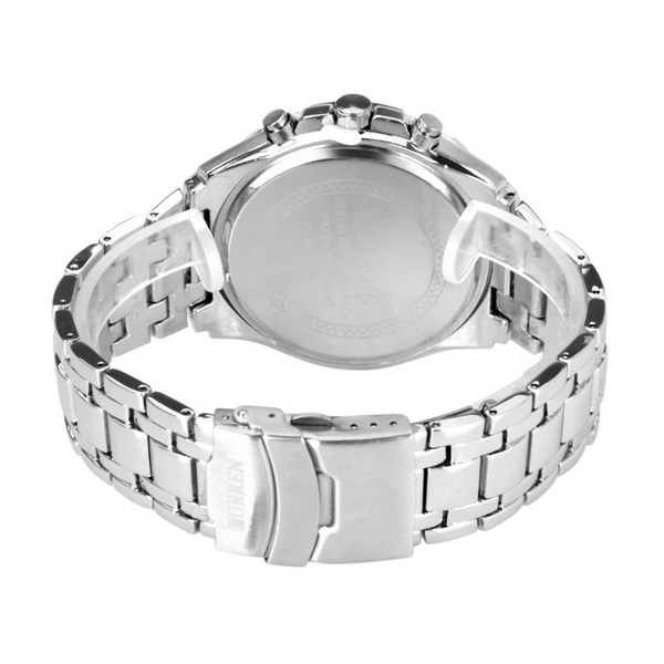 Veile Studios 8023 Men's Fashion Simple Stainless Steel Strap Quartz Watch Red Watches