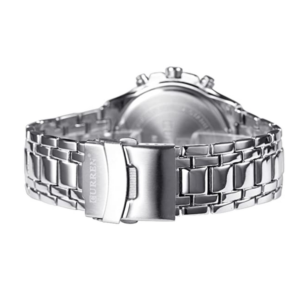 Veile Studios 8023 Men's Fashion Simple Stainless Steel Strap Quartz Watch Red Watches