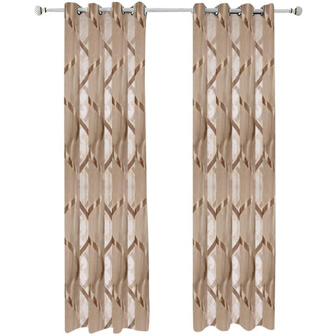 150 Centimetre Brown Modern Luxury Retro Style Curtains For Living Room Bedroom Curtains & Drapes