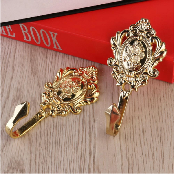 2Pcs/Set Alloy Drapery Curtain Wall Hook Tieback Rose Pattern Accessories Other Curtains & Accessories