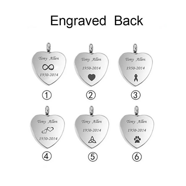 Veile Studios Custom Stainless Steel Cremation Ash Jewelry Heart Urn Necklace Pendant Funnel Fill Kit Necklaces & Pendants