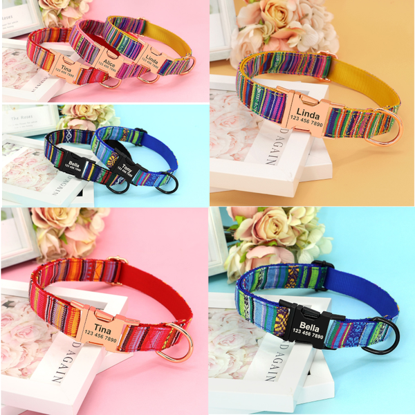 Custom Printed Small Large Dogs Dog Collars