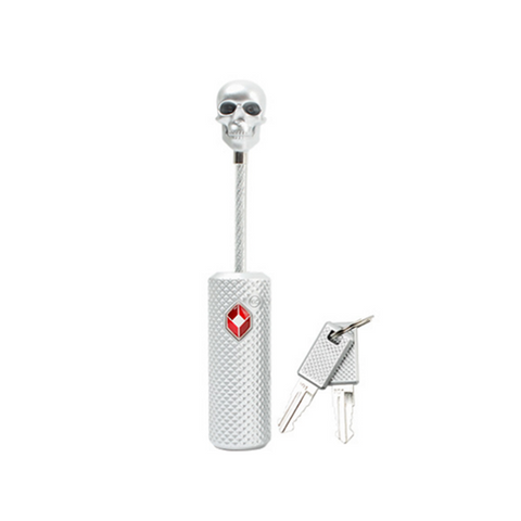 Customs Thicken Wire Rope Luggage Lock Skull Head Code Padlock Silver Padlocks