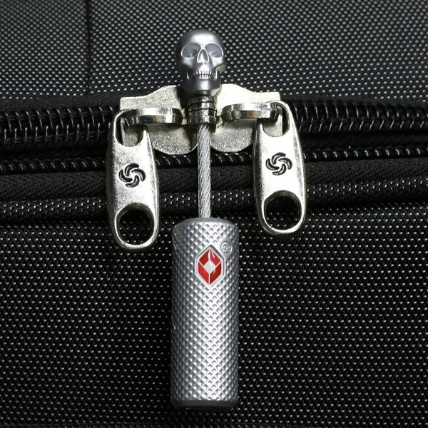 Customs Thicken Wire Rope Luggage Lock Skull Head Code Padlock Silver Padlocks