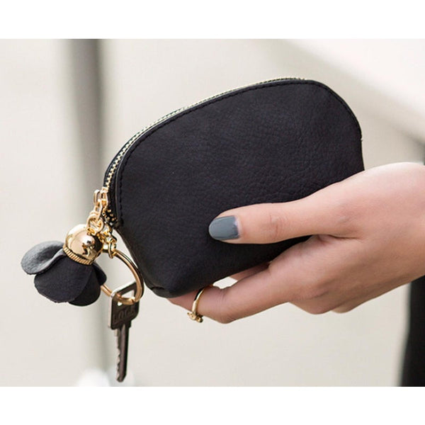 Cute Fashion Student Coin Purse Female Short Card Package Mini Fresh Bag Simple Section Wallets