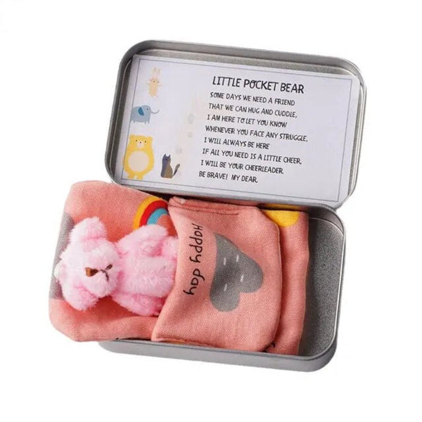 Cute Little Bear Hug Plush Soft Toys Velvet Dolls Gifts Mini Teddy In Bed Christmas Birthday For Kids Children