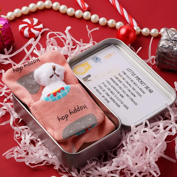 Cute Little Bear Hug Plush Soft Toys Velvet Dolls Gifts Mini Teddy In Bed Christmas Birthday For Kids Children