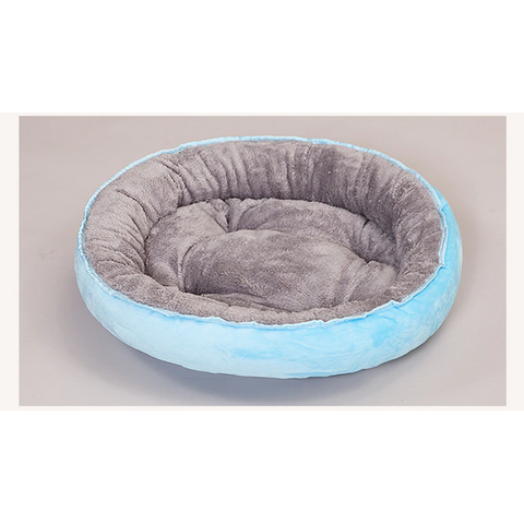 Cute 4 Seasons Universal Pet Nest Deep Sleep Winter Basket Bed Lake Blue