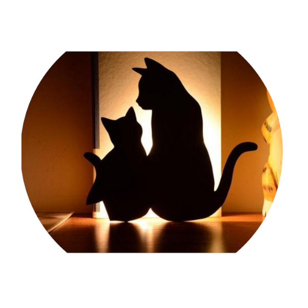 Cute Cat Wall Led Motion Sensor Lamp Smart Night Light Night Lights