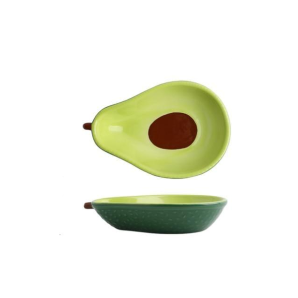 Cute Ceramic Avocado Shape Fruit Dessert Dish Bowl Trays
