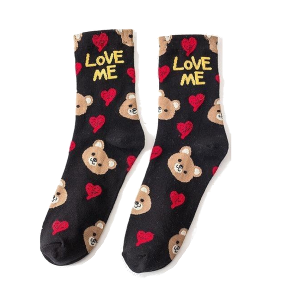 Cute Animal Love Me Cartoon Print Design For Women Socks