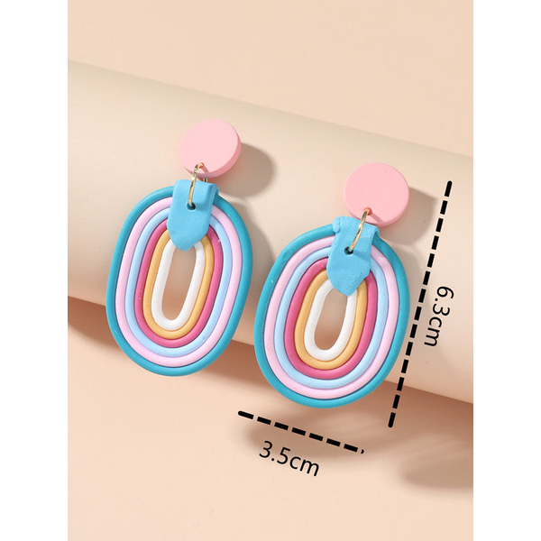 Veile Studios Cute Macaron Rainbow Acrylic Earrings