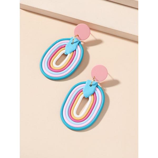 Veile Studios Cute Macaron Rainbow Acrylic Earrings