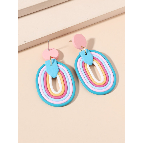 Veile Studios Cute Macaron Rainbow Acrylic Earrings