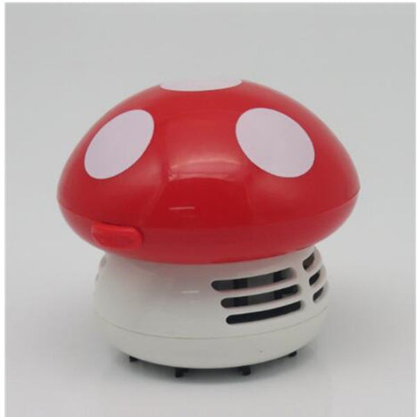 Cute Mini Mushroom Corner Desk Table Dust Vacuum Cleaner Sweeper