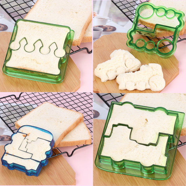 Cute Puzzle Plastic Sandwich Cutters Cookie Cutters