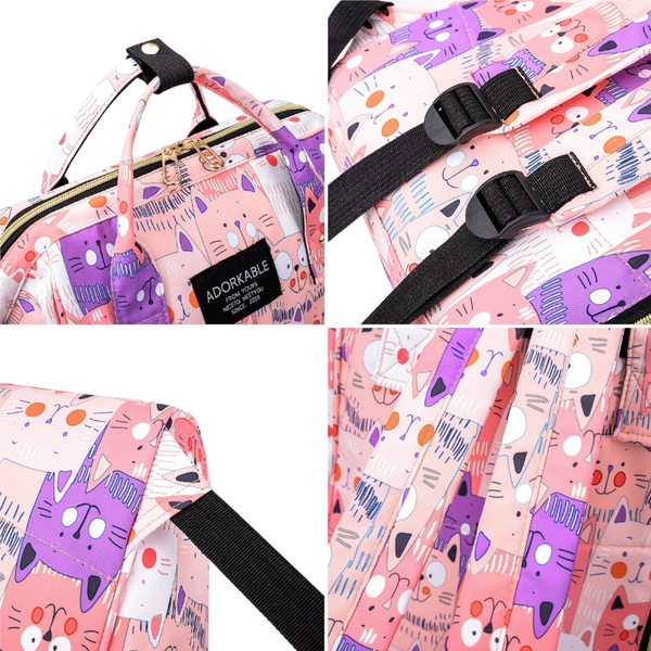 Cute Colourful Multifunctional Backpack Nappy Bag