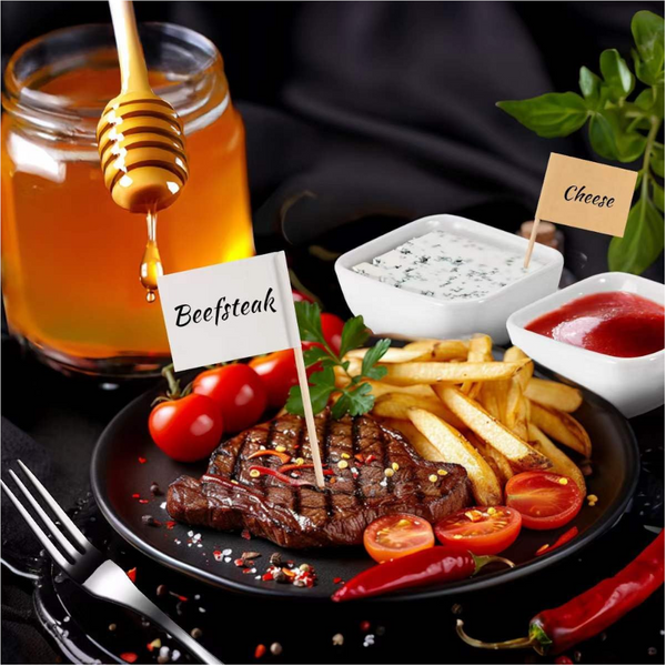 Cutlery Set 44 Piece Cheese Knife | Pastry Forks Oval Coffee Spoons Kitchen Tongs & Serving Stirring Ceramic Bowl Blank Food Labels Cutlery Sets