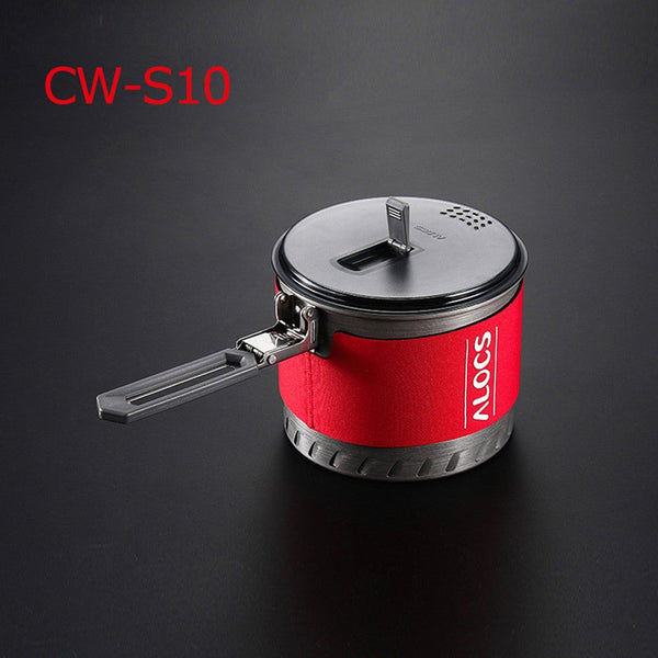 Cw S10 Cws1 Outdoor Heat Exchange Camping Cooking Pot Cookware Folding Handle For Hiking Backpacking Picnic