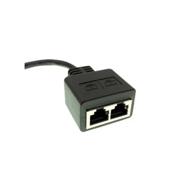 Ethernet Cables (RJ 45/8P8C) Rj45 1 To 2 Ethernet Network Splitter Extension Adapter Cable Black