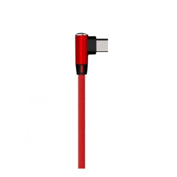 Type Fast Charge Nylon Cord 90 Degree L Bending Data Sync Cable Red