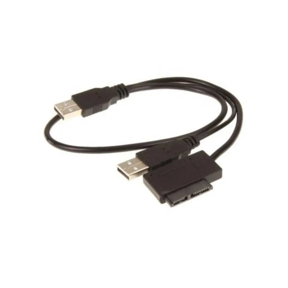 Usb 2.0 To 76 13Pin Slimline Sata Cd Dvd Adapter Cable Black Drive ...
