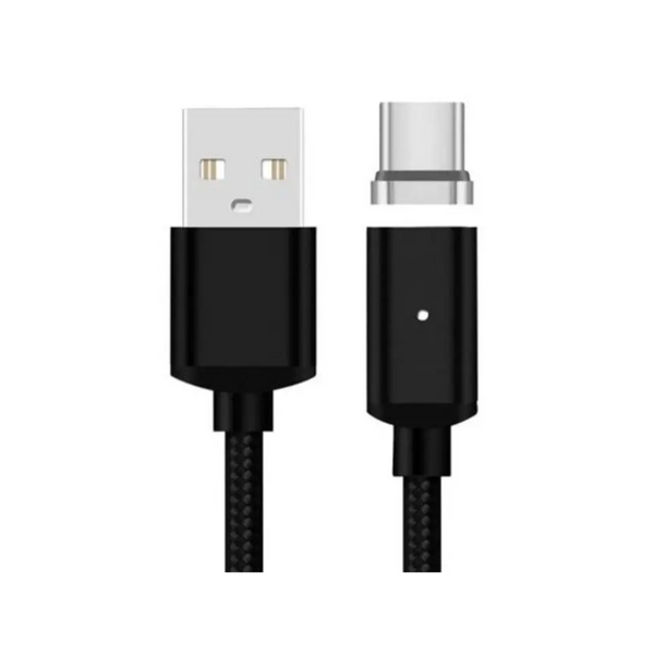 Usb Type Detachable Magnetic Adhesion Braided Data Sync Charging Cable 100Cm Black