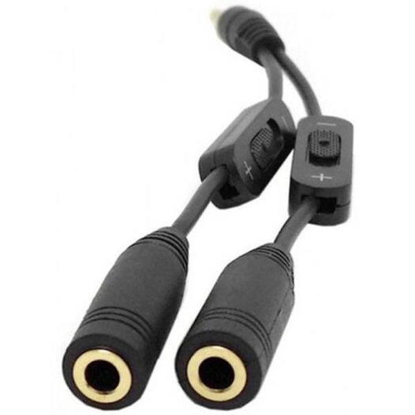 Rc 079 Practical 3.5Mm Stereo Audio 1 Male To 2 Female Headphone Splitter For Media Player Black And Golden