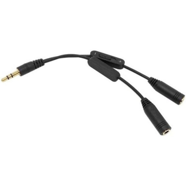 Rc 079 Practical 3.5Mm Stereo Audio 1 Male To 2 Female Headphone Splitter For Media Player Black And Golden