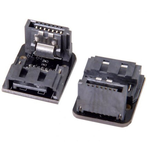 Sa 017 Sata Pin Female To Male Angled Adapter Mainboard For Desktops Ssd Hdd 2Pcs Black