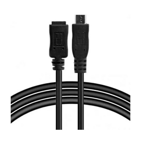 50Cm Full Pin Connected Micro Usb 2.0 Type Male To Female Cable Black