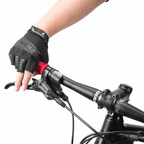 Cycling Bike Half Short Finger Shockproof Breathable Men Women Equipment Black Xxl Gloves