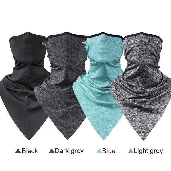 Cycling Face Mask Clothing Neck Gaiter Breathable Cooling Riding Wrap Outdoor Sports Scarf Men Women Black
