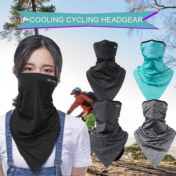 Cycling Face Mask Clothing Neck Gaiter Breathable Cooling Riding Wrap Outdoor Sports Scarf Men Women Black