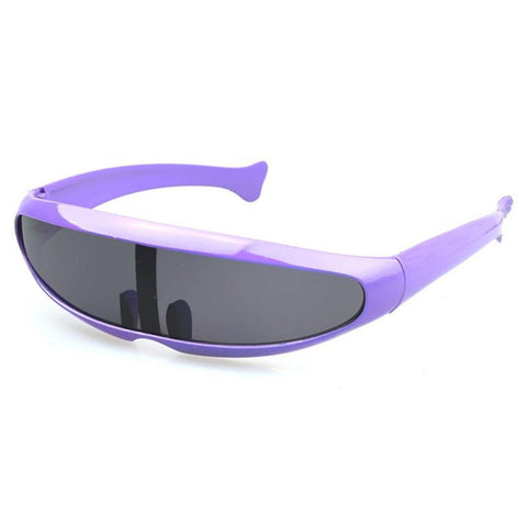 Cycling Sunglasses Colour Mirrored Single Lens Visor Cyclops Eye Glasses