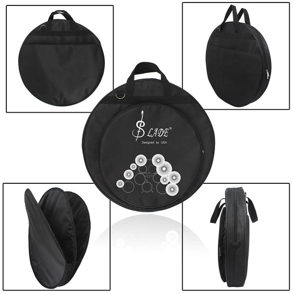 Cymbal Bag Backpack For 21 Inch Three Pockets With Removable Divider Shoulder Strap Percussion Accessories