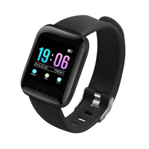 D13 Smart Heart Rate Monitoring Sports Watch Waterproof Men And Women For Android Apple Mobile Phone Black