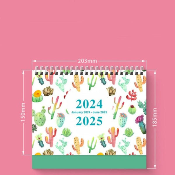 2024 English Creative Simple Desk Calendar Spring Flowers Calendars (Current)