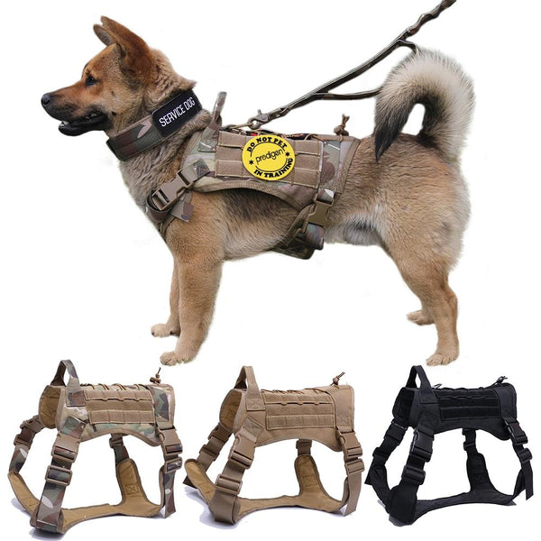 Tactical Dog Harness Vest With Handle Leash Harnesses