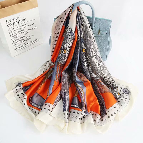 Colourful Shawl Travel Silk Scarf Women's Accessories Scarves & Wraps