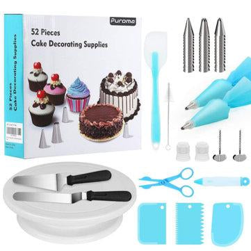 52Pcs / Set Cake Decoration Tools Piping Bags Nozzles Other Baking Supplies